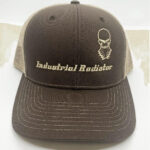 Brown Richardson trucker hat with embroidered Industrial Radiator logo